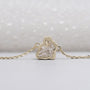 Rabbit shape diamond charm pendant necklace yellow gold
