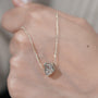 Minimal animal inspired diamond pendant