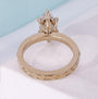 IGI certified marquise diamond engagement ring with milgrain details