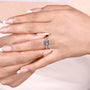 Oval cut diamond ring featuring IGI certified stone