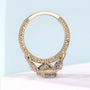Marquise cut diamond ring with vintage milgrain finish
