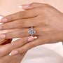 Lab grown oval diamond ring with pavé band
