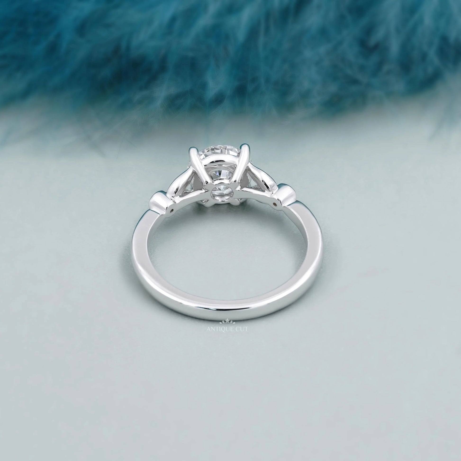 IGI Certified round lab grown diamond engagement ring