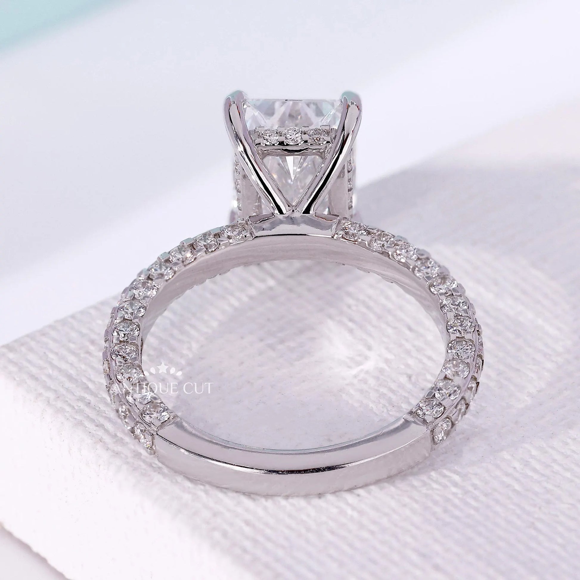 IGI certified radiant cut diamond engagement ring
