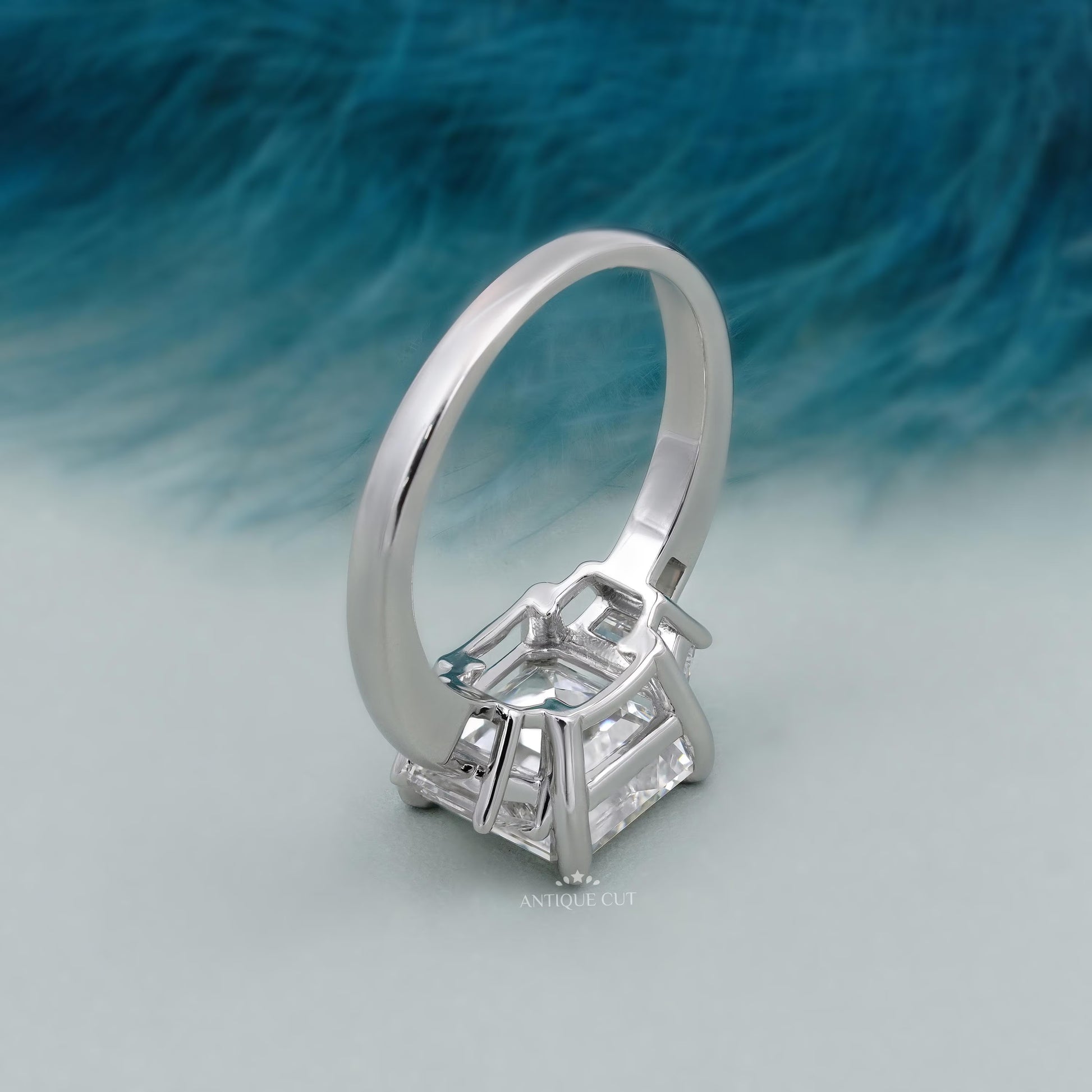 Three stone lab grown diamond bridal ring design