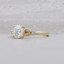 Modern round lab grown diamond engagement ring
