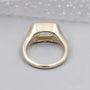 IGI Certified emerald cut diamond signet ring