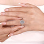 IGI certified 5 carat oval diamond engagement ring in white gold
