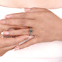 Lab grown round diamond ring with elegant side stone details
