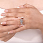 Antiquecut lab grown diamond ring with oval center stone design
