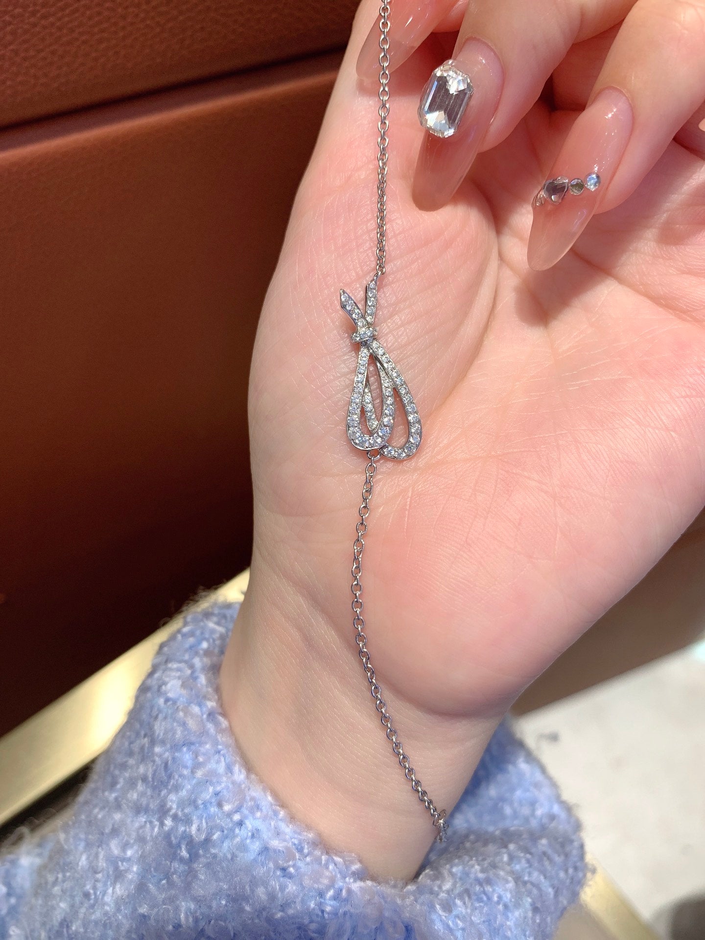 Round 0.50ct Lab Grown Diamond Unique Chain Bracelet, EF Color, VS Clarity - IGI Certified Bracelet