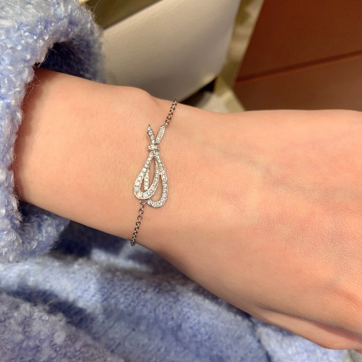 Round 0.50ct Lab Grown Diamond Unique Chain Bracelet, EF Color, VS Clarity - IGI Certified Bracelet