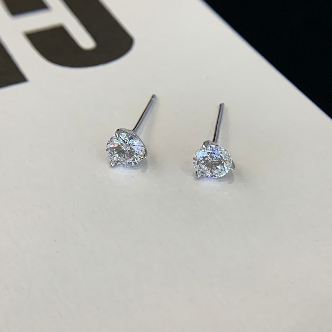 1.00tcw Lab Grown Diamond Round Stud Earring, EF Color, VS Clarity