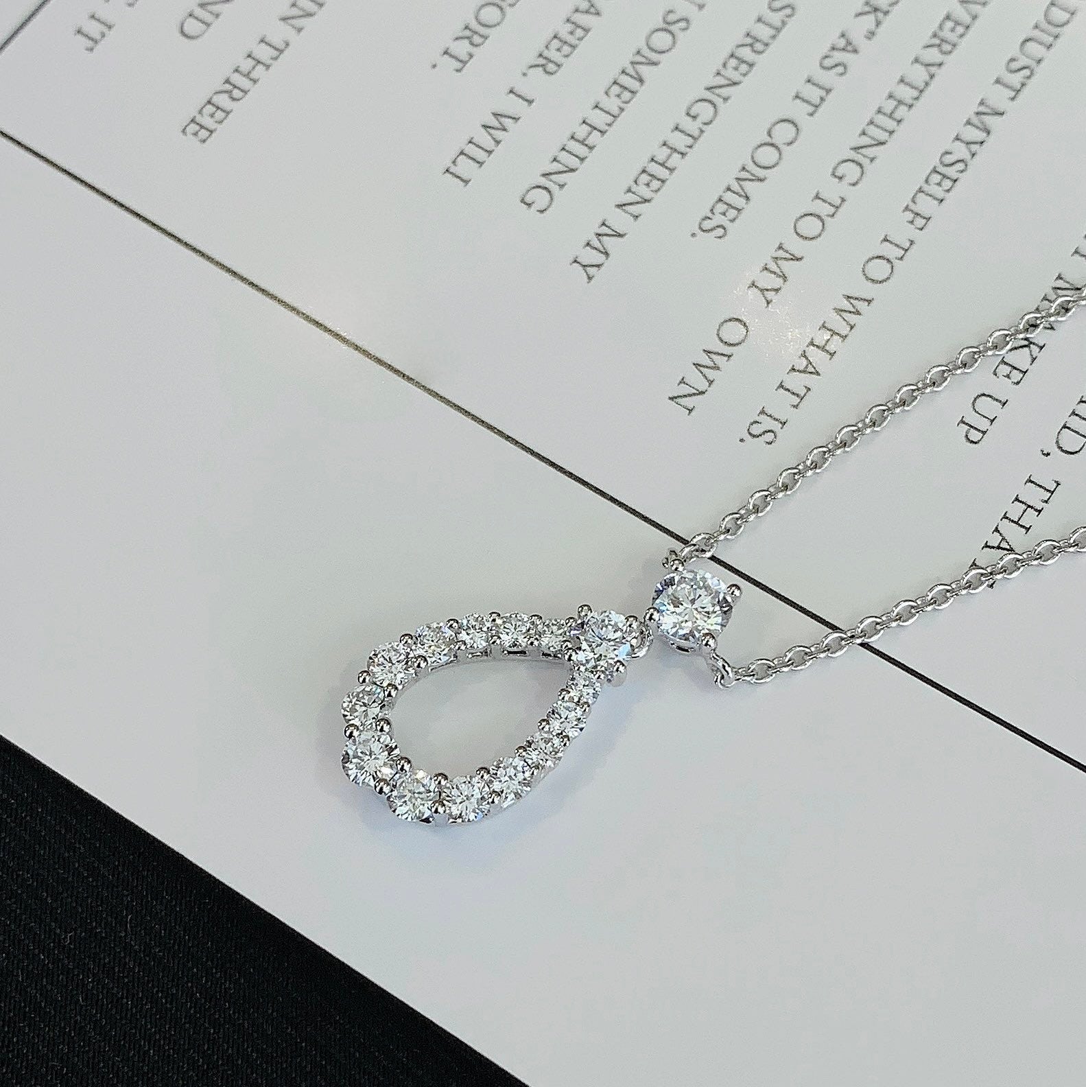 Round 1.30tcw Lab Diamond Solitaire Pendant Necklace | IGI Certified | EF VS | Gold Options