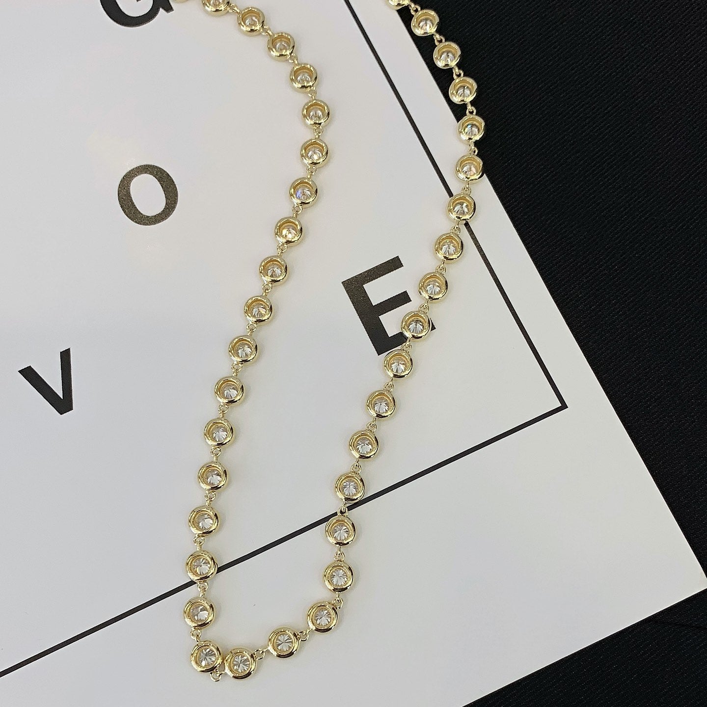 Round 3.70tcw Lab Diamond Bezel Tennis Necklace | IGI Certified | EF VS | Gold Options