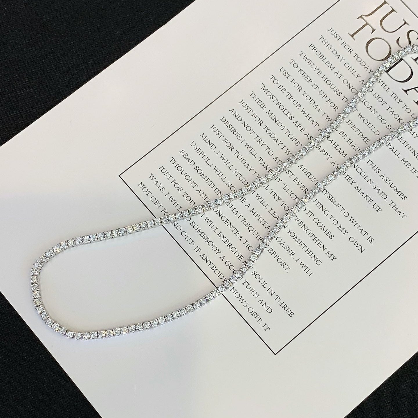 Custom Listing - Round 9 total carats weight Lab Grown Diamond Tennis Chain Necklace, EF Color, VS Clarity - IGI Certified Necklace