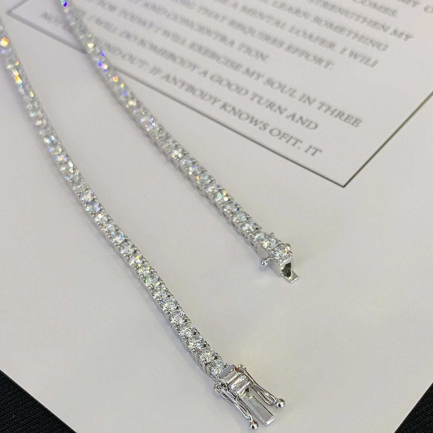 Custom Listing - Round 9 total carats weight Lab Grown Diamond Tennis Chain Necklace, EF Color, VS Clarity - IGI Certified Necklace