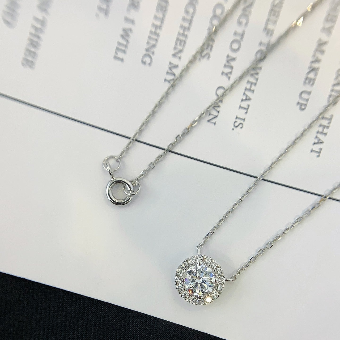 Round 0.60tcw Lab Grown Diamond Halo Set Necklace, D-E-F Color, VVS-VS Clarity - IGI Certified Necklace