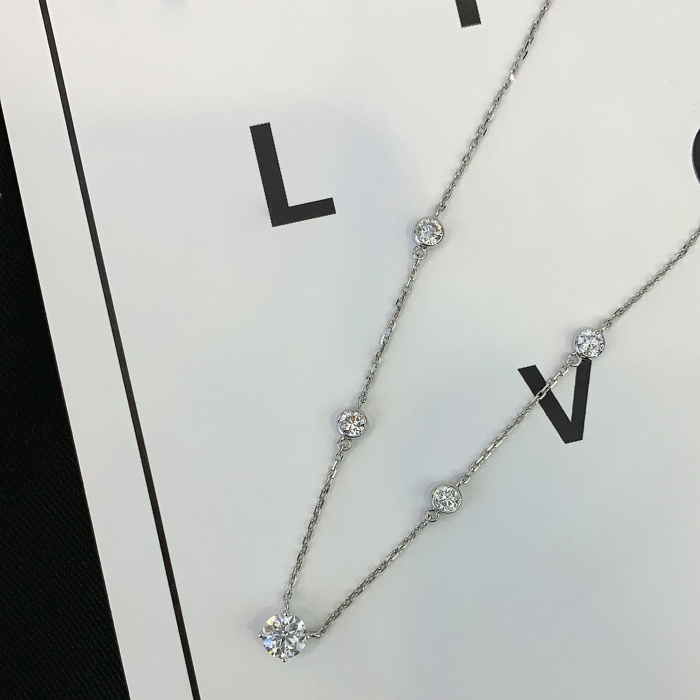 Round 2.00tcw Lab Grown Diamond The Yard Necklace, D-E-F Color, VVS-VS Clarity - IGI Certified Necklace