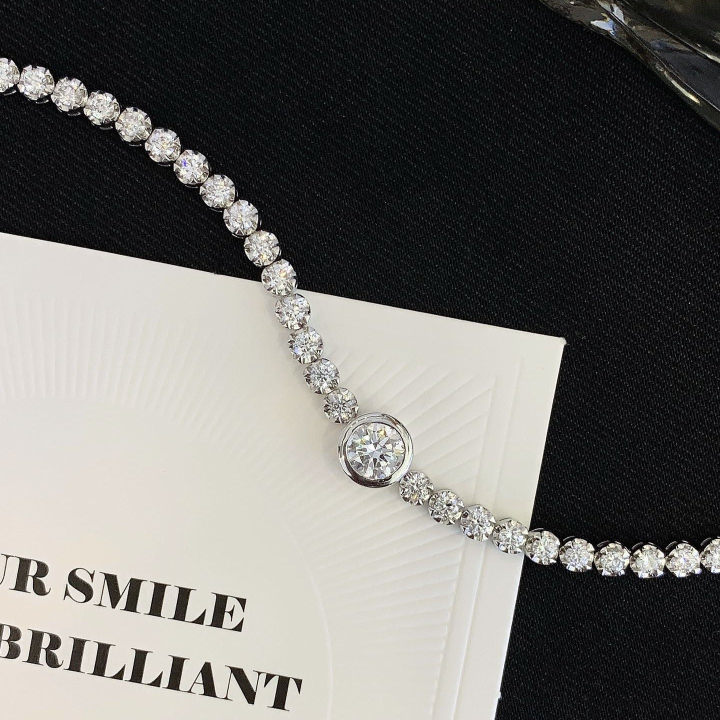 6.50tcw Round Lab Diamond Bezel Tennis Bracelet | DEF VVS–VS | IGI Certified | White Gold