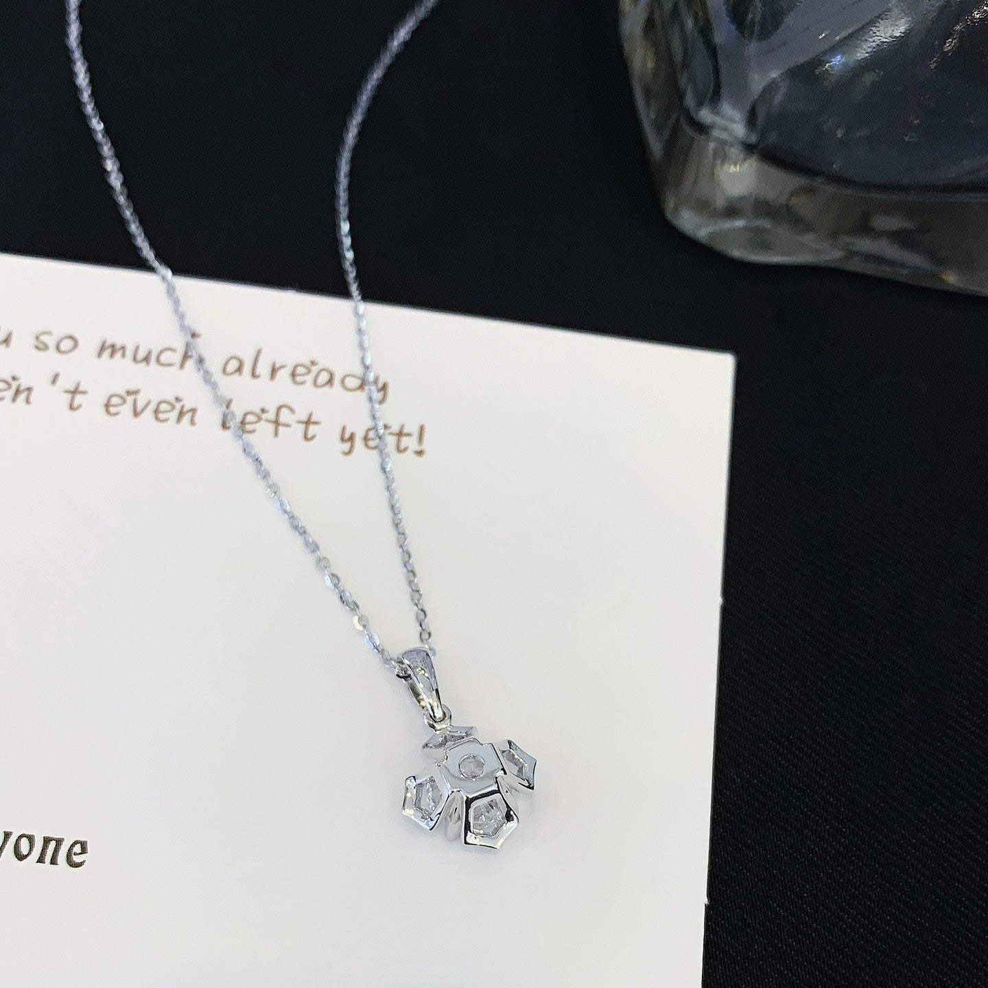 Round 1.00ct Lab Grown Diamond Floral Style Pendant Necklace, D-E-F Color, VVS-VS Clarity - IGI Certified Necklace