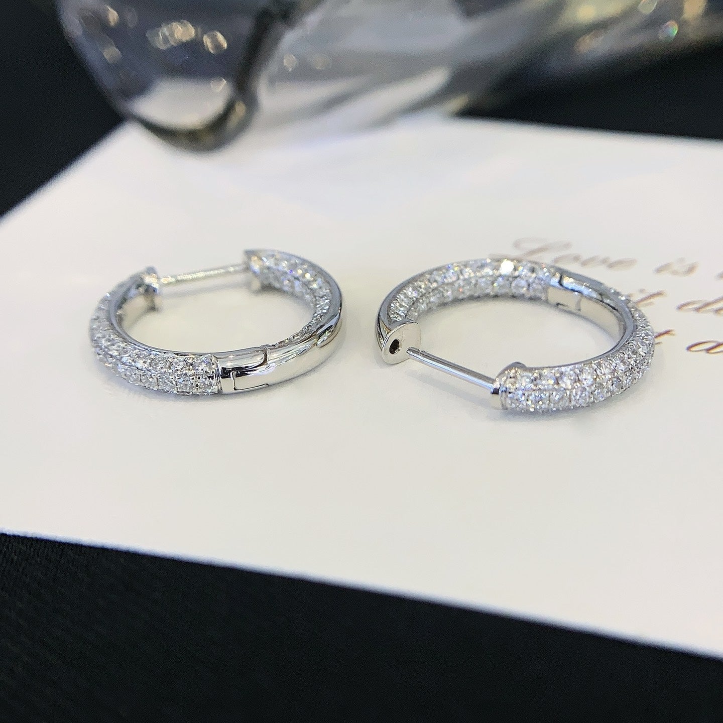 2.40tcw Lab Grown Diamond Round Hoop Earring, EF Color, VS Clarity