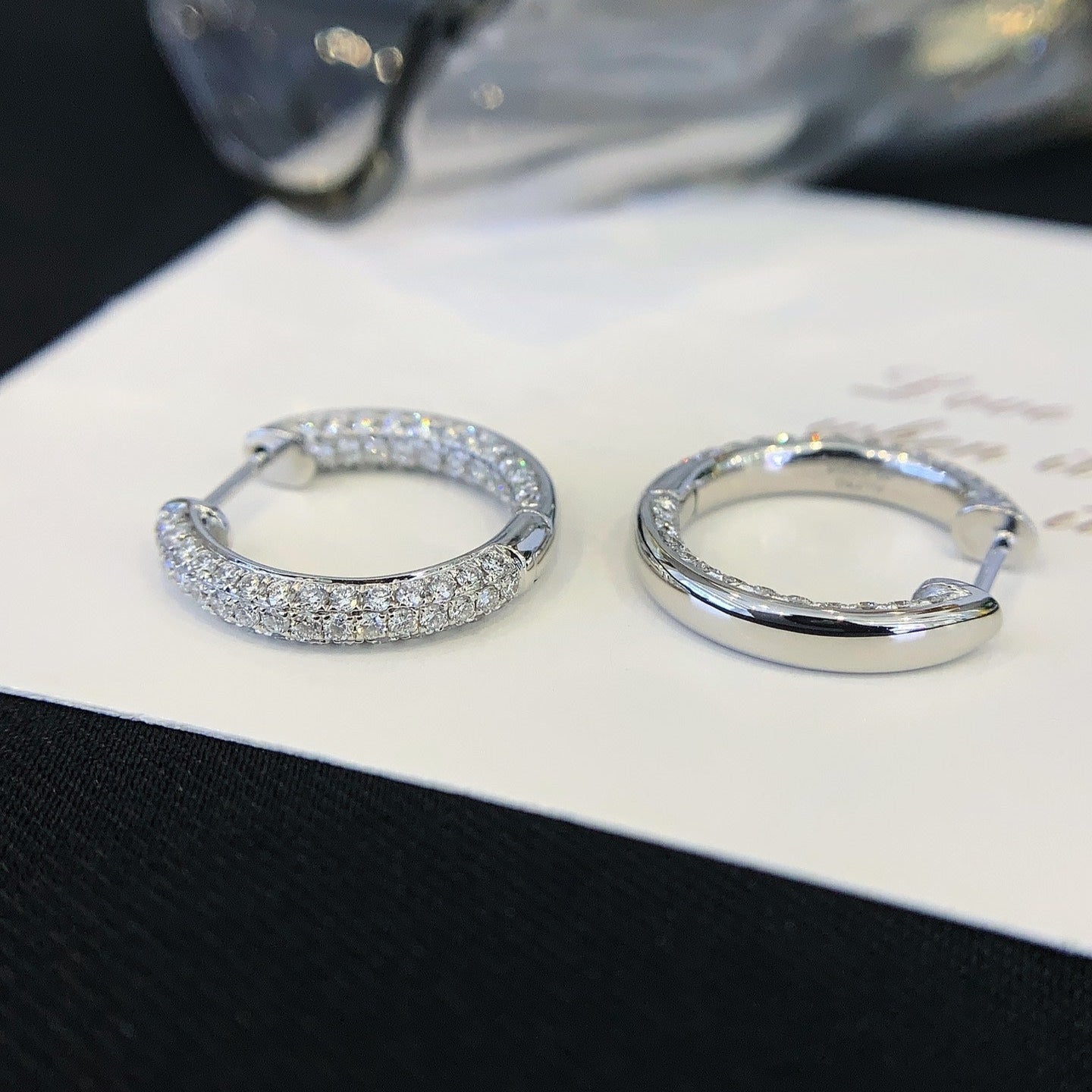 2.40tcw Lab Grown Diamond Round Hoop Earring, EF Color, VS Clarity