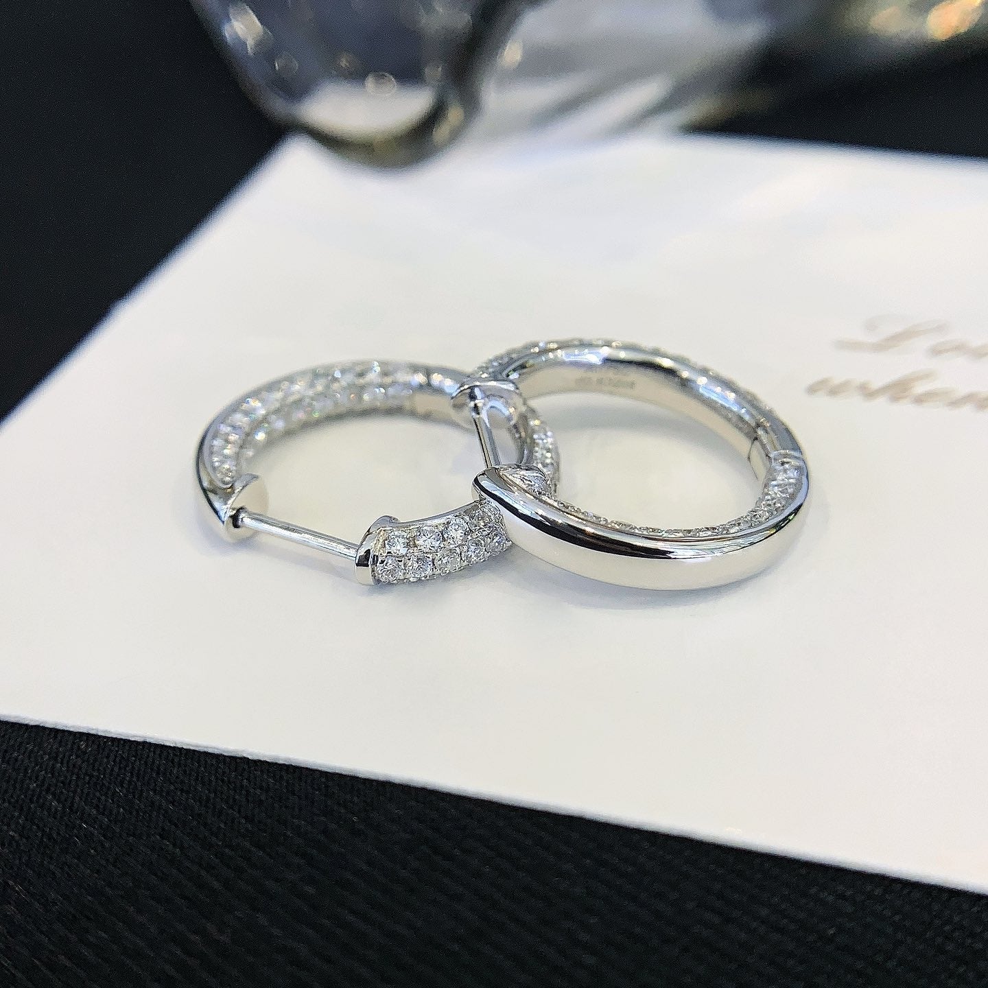 2.40tcw Lab Grown Diamond Round Hoop Earring, EF Color, VS Clarity