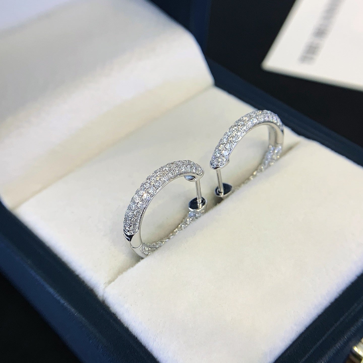 2.40tcw Lab Grown Diamond Round Hoop Earring, EF Color, VS Clarity