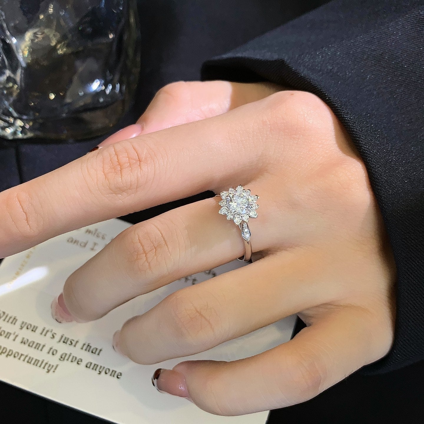 Round 1.60tcw Lab Grown Diamond Halo Setting Cathedral Style Engagement Ring, D-E-F Color, VVS-VS Clarity - IGI Certified
