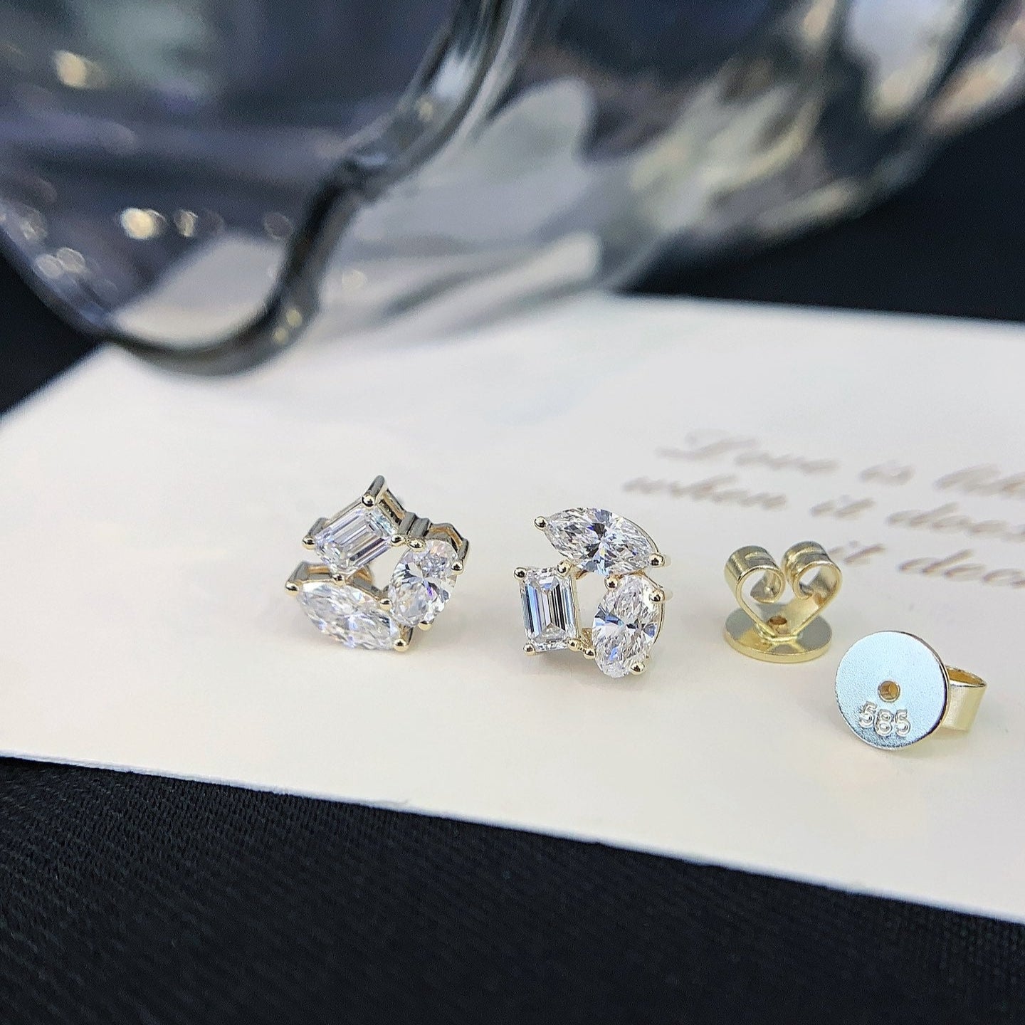 1.05tcw Lab Grown Diamond Three Stone Stud Earring, EF Color, VS Clarity
