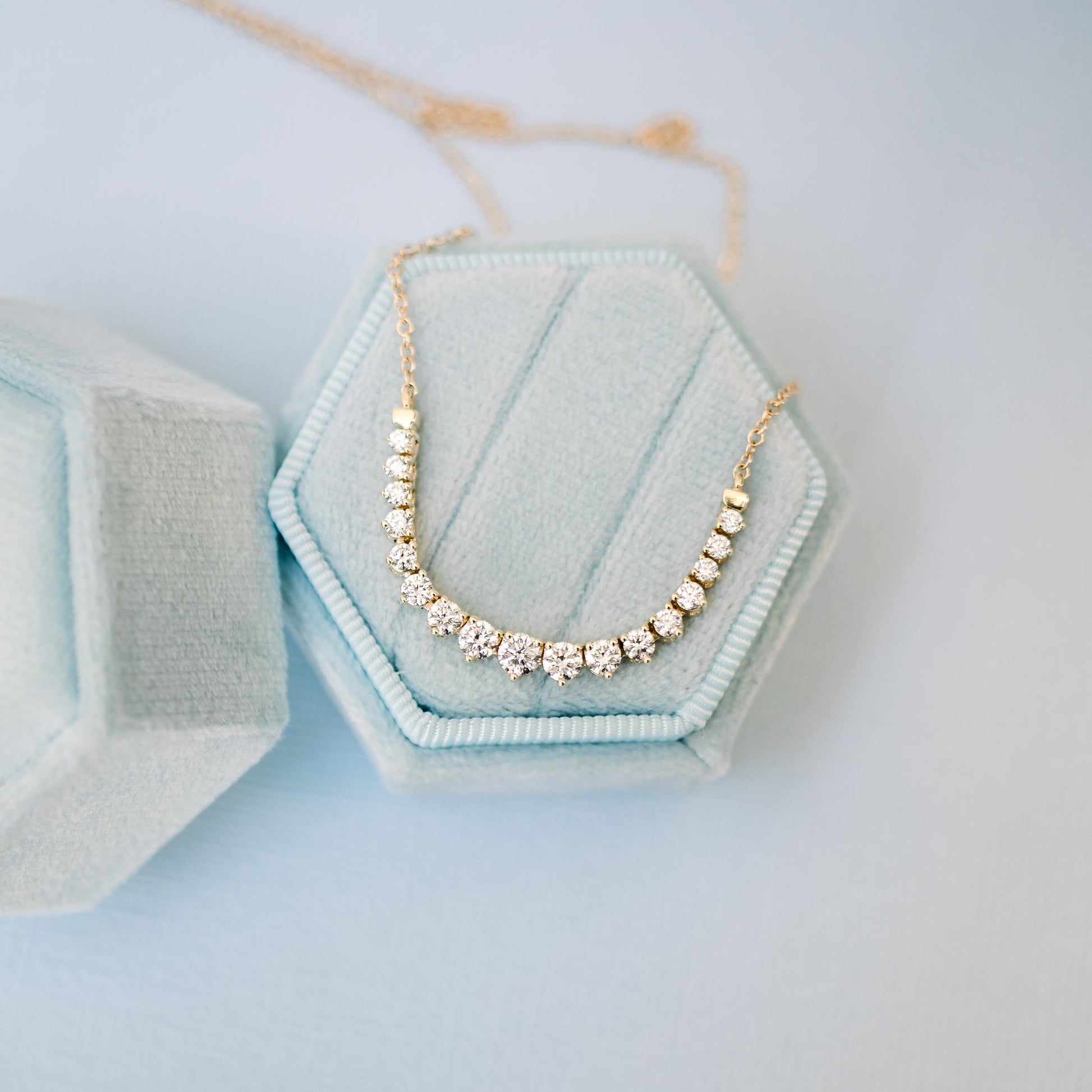 Mini Riviera Choker Lab grown Diamond DEF Color VS+ Clarity