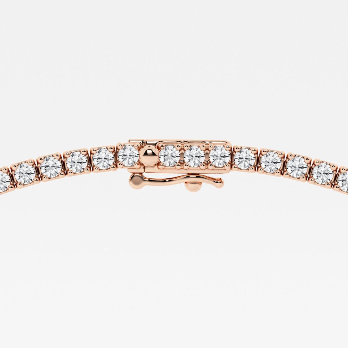 Oval and Round Lab Grown Diamond Station Tennis Necklace, EF Color, VS Clarity, IGI Certified