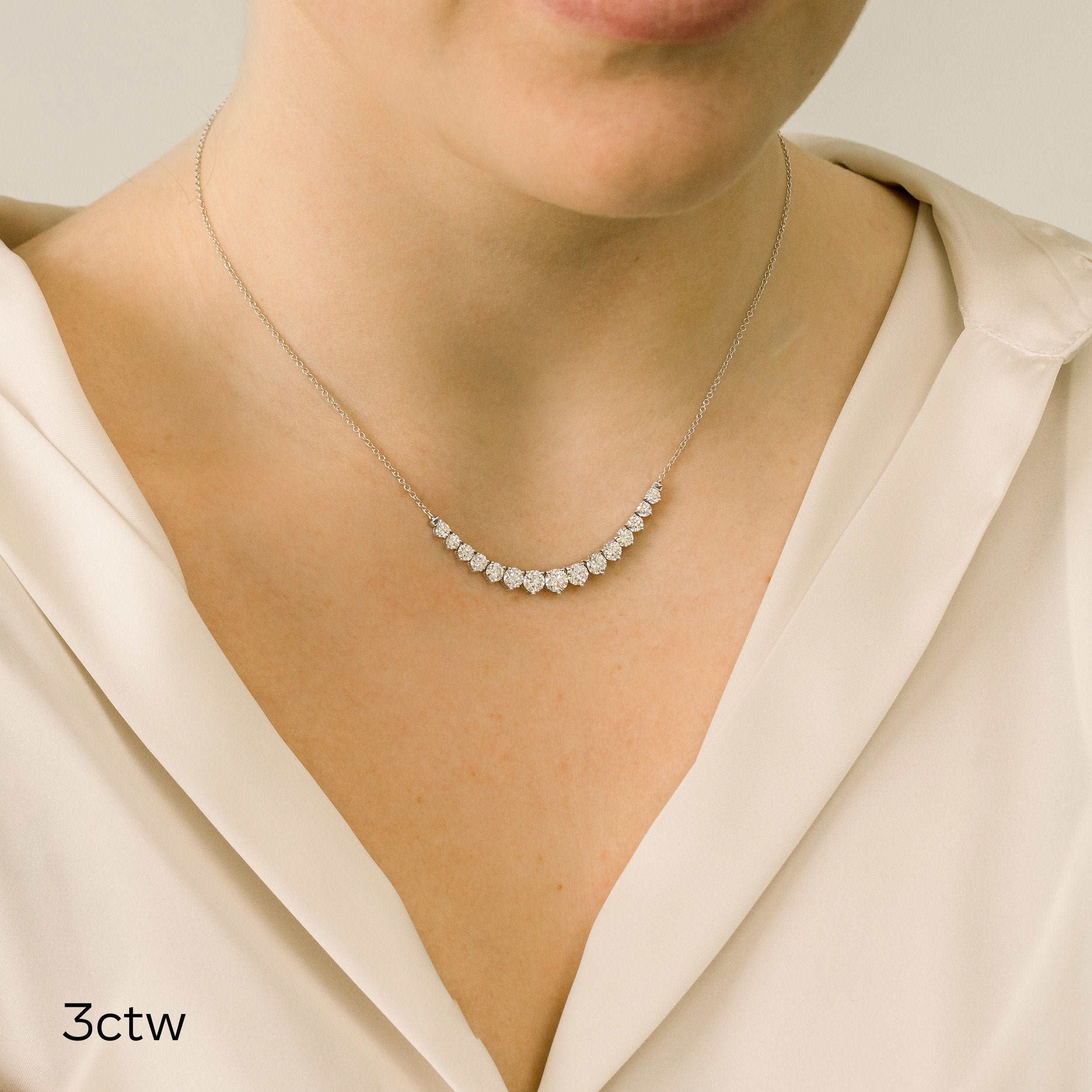 Mini Riviera Choker Lab grown Diamond DEF Color VS+ Clarity