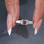 White Gold Emerald Cut Diamond Ring