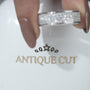 White gold round diamond band with lab grown diamonds