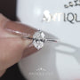 White gold oval solitaire ring elegant design