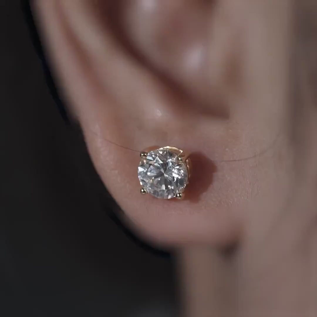 IGI Certified round diamond earrings