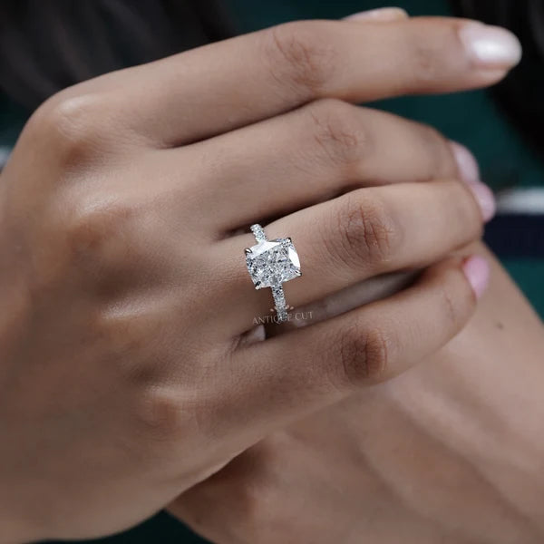 Lab grown diamond J initial ring for women