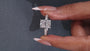 Radiant cut engagement ring with a hidden halo