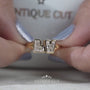 Unique LV initial gold ring