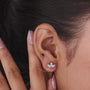 White gold marquise cut lab grown diamond earrings