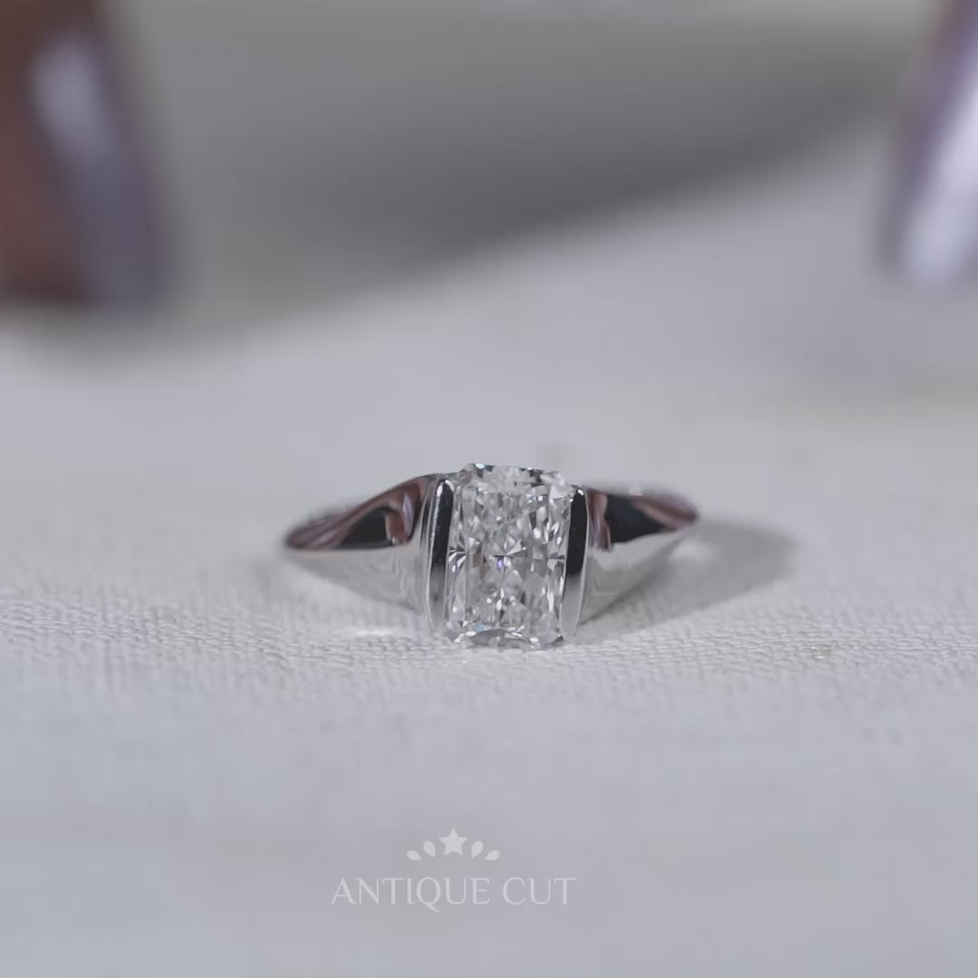 Radiant Cut Lab Grown Diamond Engagement Ring