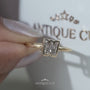Letter W ring with solitaire lab grown diamond
