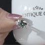 IGI certified round green diamond engagement ring design