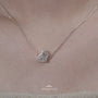 Lab grown diamond rabbit pendant necklace