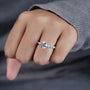 Lab grown round cut diamond engagement ring