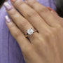 White gold Asscher diamond solitaire ring