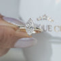 Marquise cut solitaire diamond engagement ring