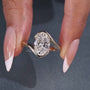 Oval cut diamond engagement ring hidden halo